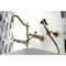 Kingston Brass Heritage Wall Mnt Bridge Kitchen Faucet W/Brass Sprayer, Brass KS1263PLBS - alternate 4